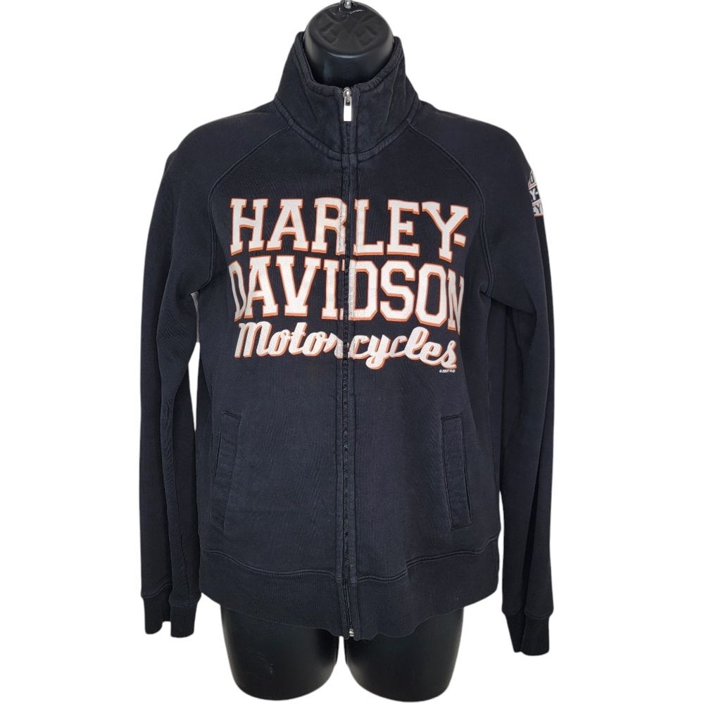Harley Davidson Vintage Full Zip Sweatshirt Jacket Size Medium